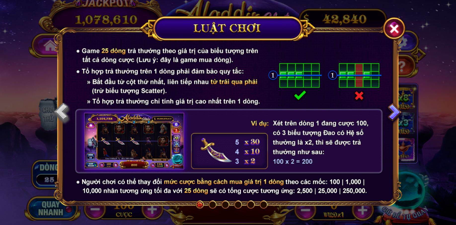 Luật chơi nỗ hũ Aladdin